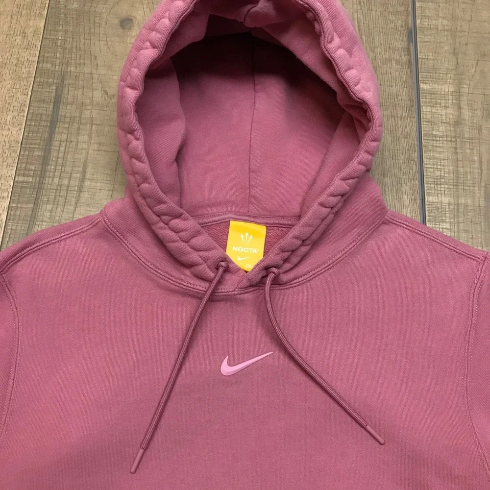 Nike X‎ Drake Nocta Hoodie Mens Size XS Berry Pink Pullover Fleece Reflective